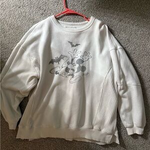 Off white Aerie Mickey Halloween crew neck